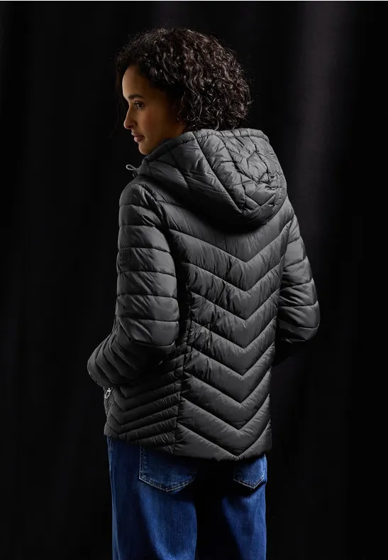 Jacke mit abnehmbarer Kapuze Black
