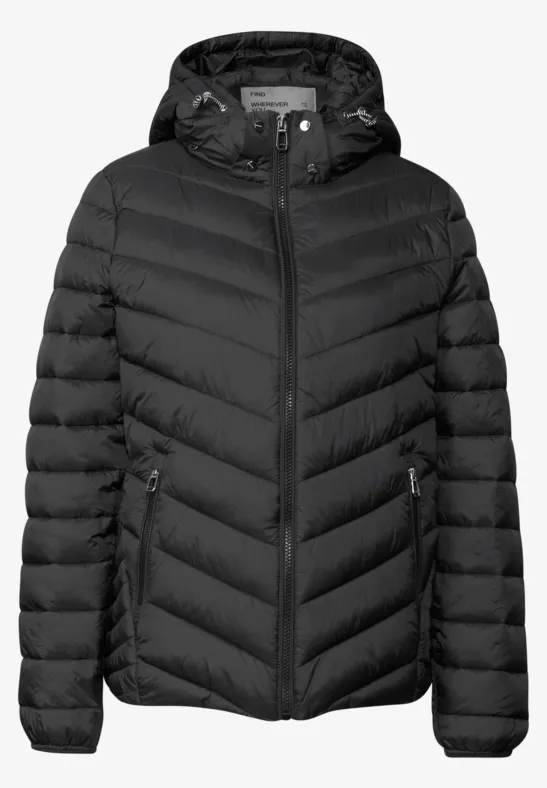 Jacke mit abnehmbarer Kapuze Black