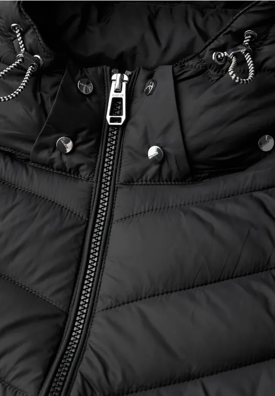 Jacke mit abnehmbarer Kapuze Black