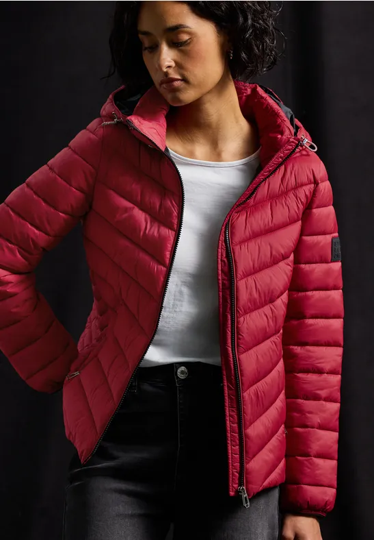 Jacke mit abnehmbarer Kapuze carpet red