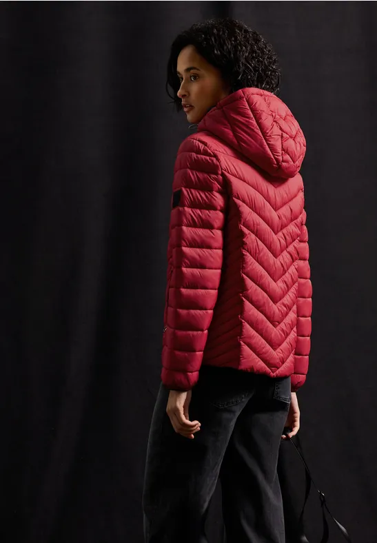 Jacke mit abnehmbarer Kapuze carpet red