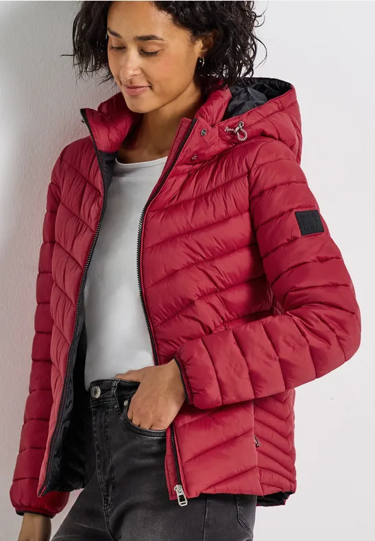 Jacke mit abnehmbarer Kapuze carpet red