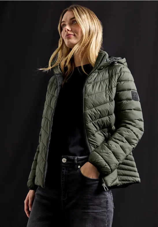 Veste avec capuche amovible cypress green