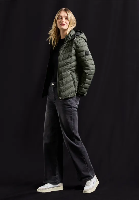 Veste avec capuche amovible cypress green