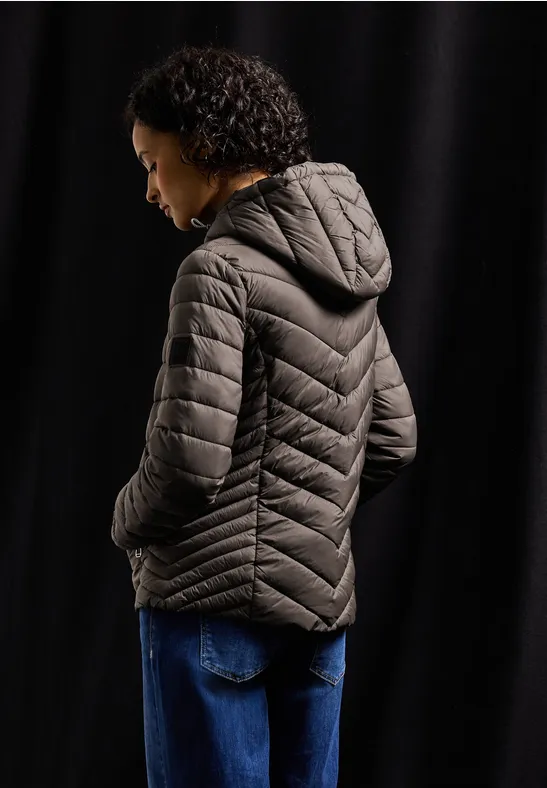 Jacke mit abnehmbarer Kapuze nomad brown