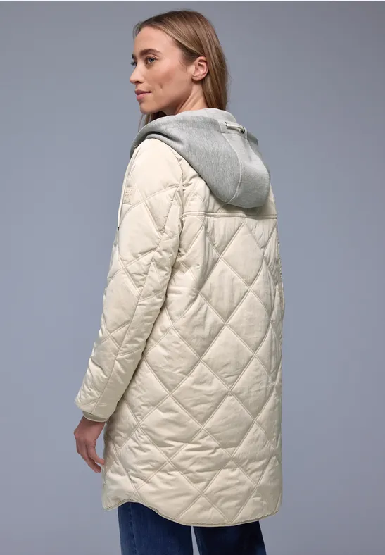 Veste avec capuche amovible powder beige