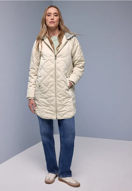 Veste avec capuche amovible powder beige