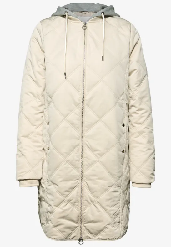 Veste avec capuche amovible powder beige