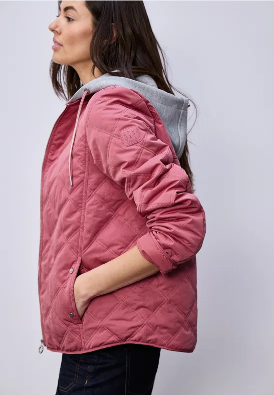 Veste avec capuche amovible desert berry