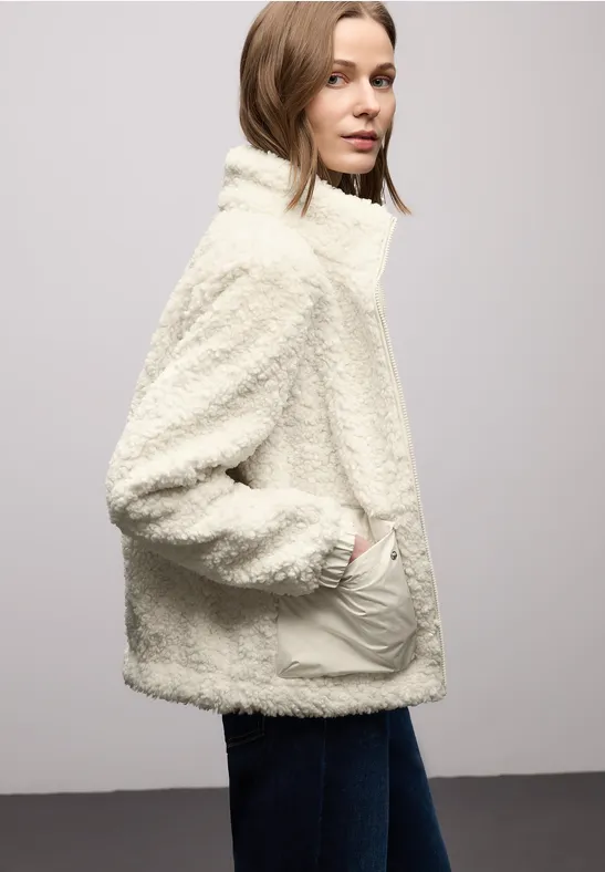Jacke mit Patch-Pockets eggshell ecru