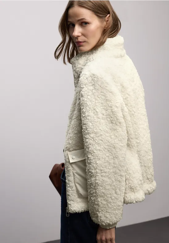 Jacke mit Patch-Pockets eggshell ecru