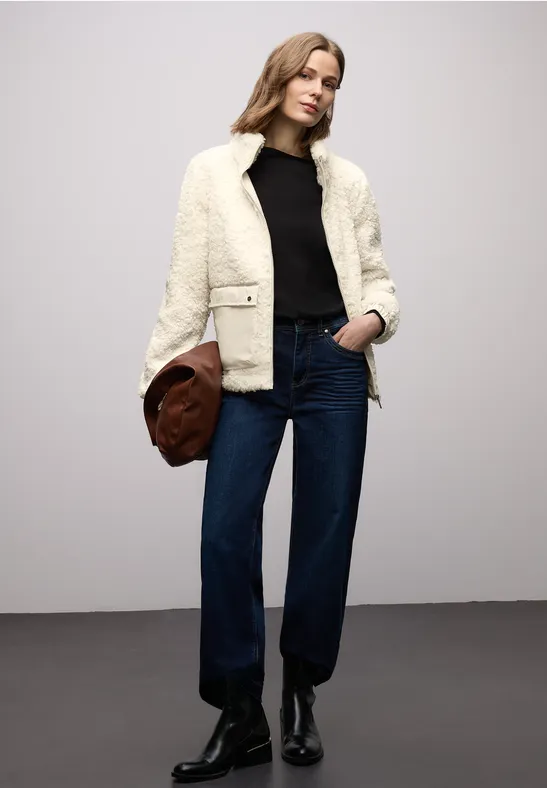 Jacke mit Patch-Pockets eggshell ecru