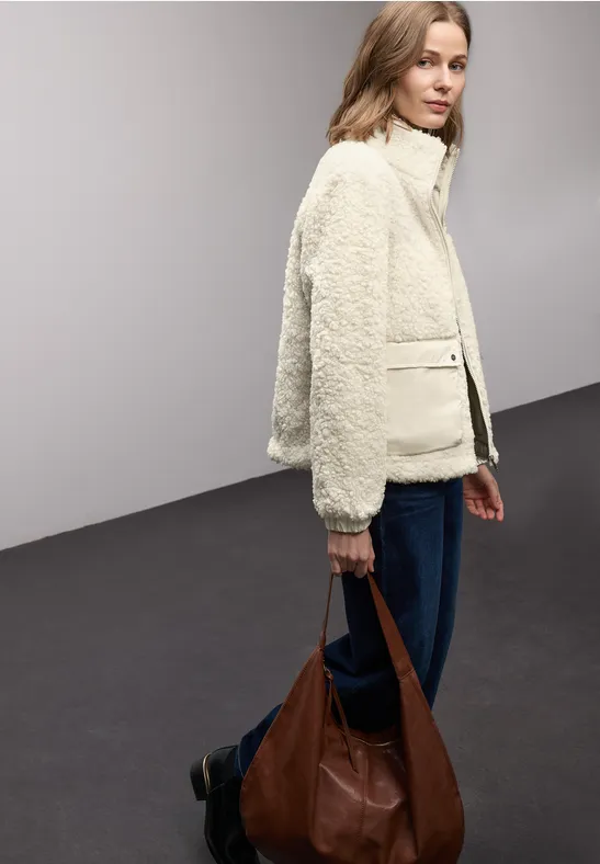 Jacke mit Patch-Pockets eggshell ecru