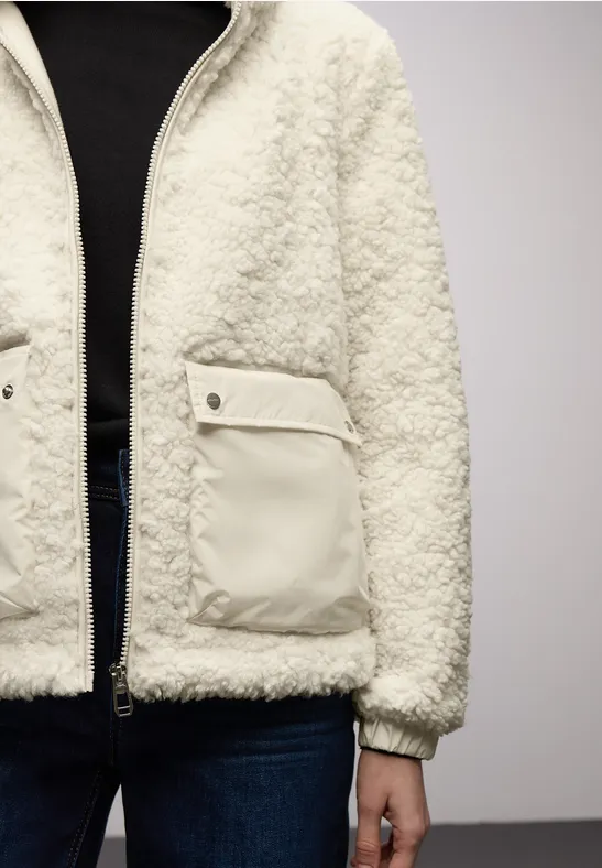 Jacke mit Patch-Pockets eggshell ecru