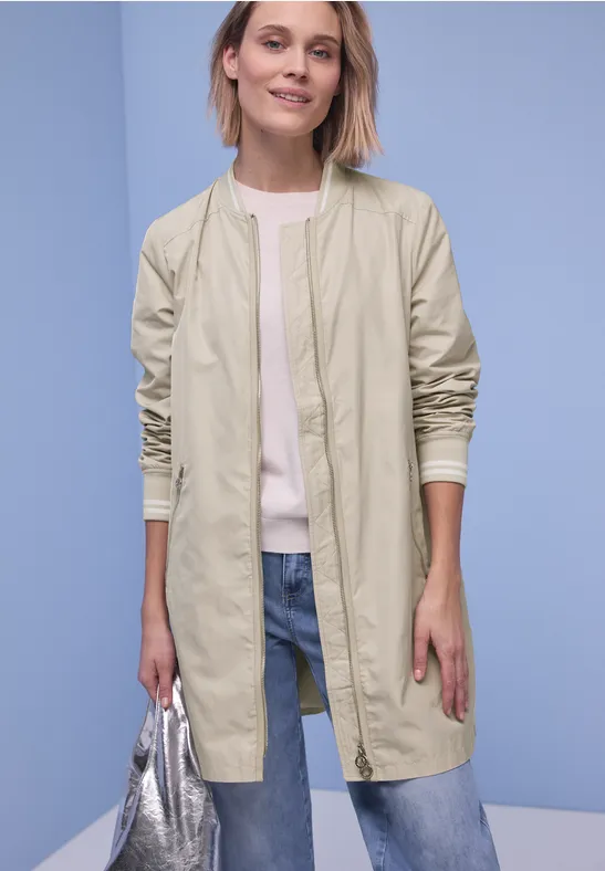 Langer Blouson powder beige