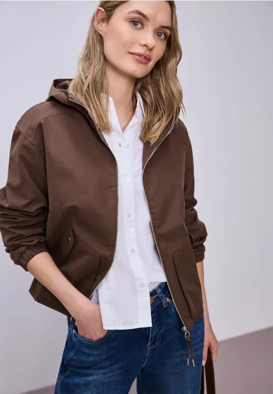 Kurze Jacke mahogany brown
