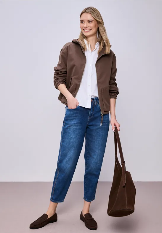 Kurze Jacke mahogany brown