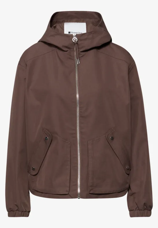 Kurze Jacke mahogany brown