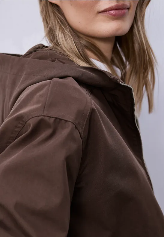 Kurze Jacke mahogany brown