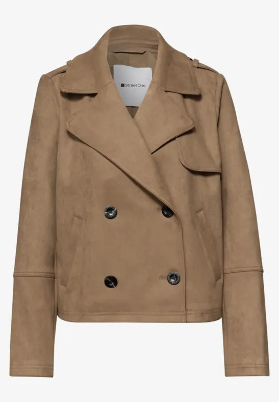 Trenchcoat aus Velours Cinnamon Brown