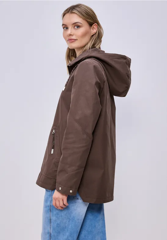 Parka mahogany brown