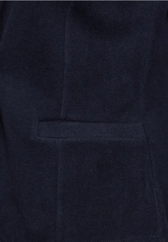 Basic Blazer mit Raffungen deep blue