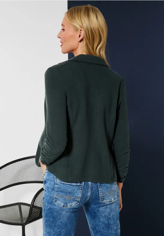 Basic Blazer mit Raffungen hillside green