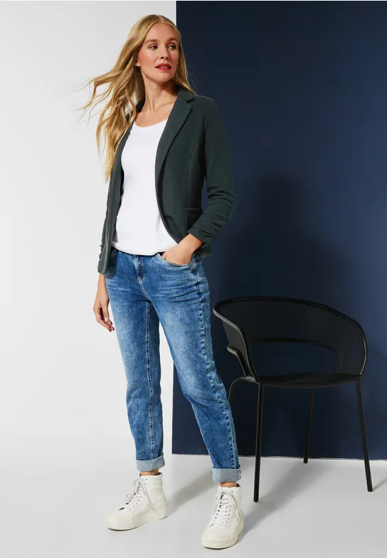 Basic Blazer mit Raffungen hillside green