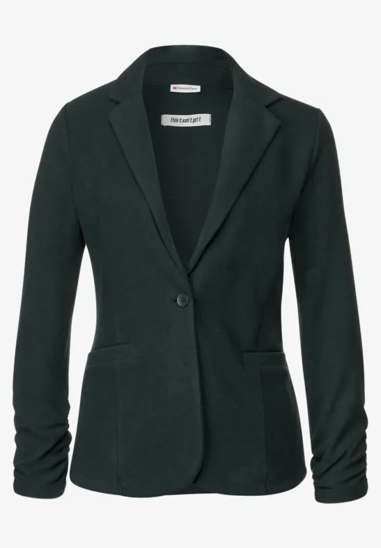 Basic Blazer mit Raffungen hillside green