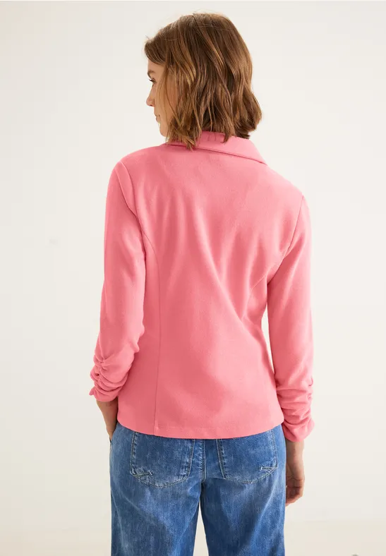 Basic Blazer mit Raffungen strong berry shake