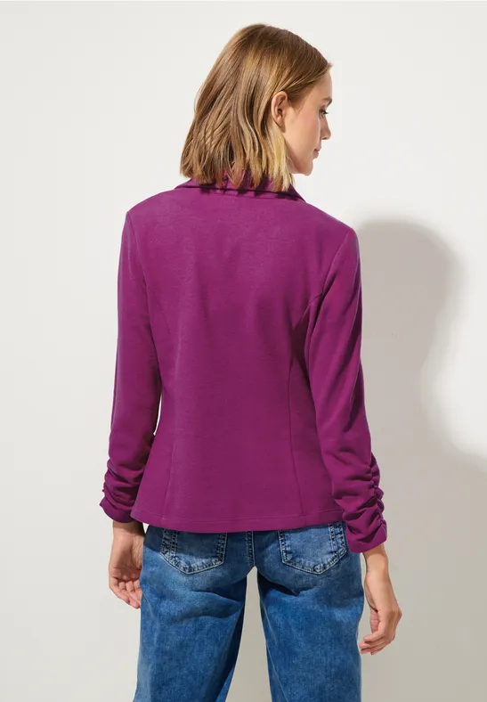 Basic Blazer mit Raffungen magenta pink