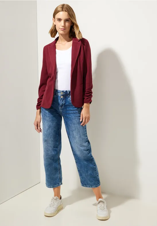 Basic Blazer mit Raffungen rich brown