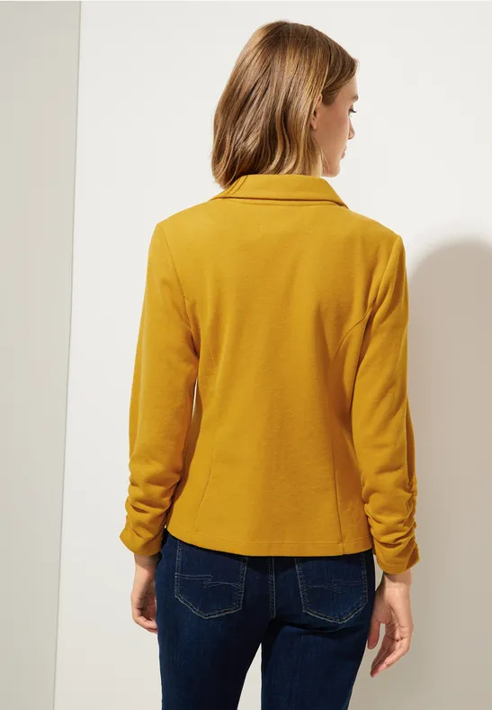 Basic Blazer mit Raffungen tanned yellow