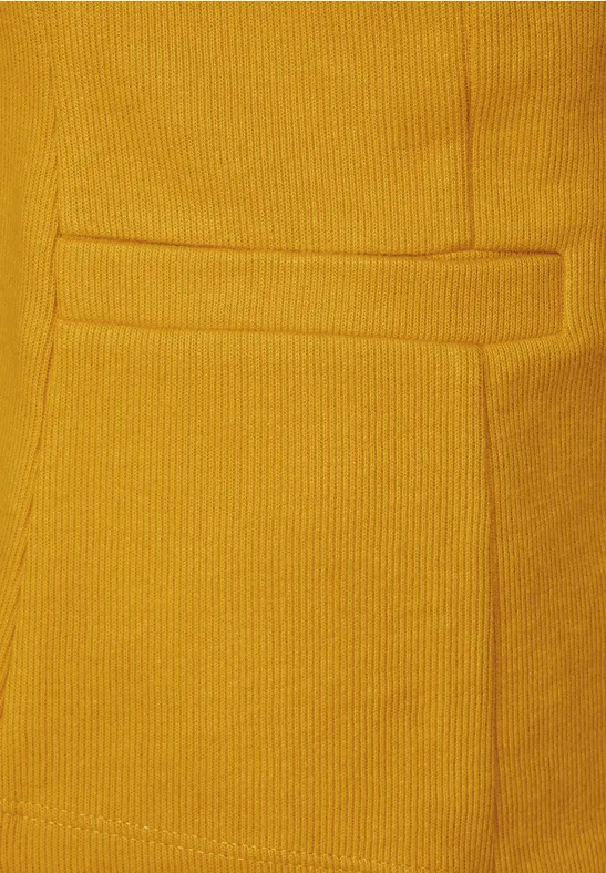 Basic Blazer mit Raffungen tanned yellow