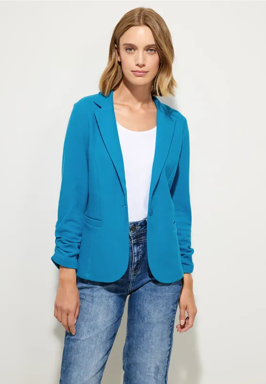 Basic Blazer mit Raffungen alaska blue