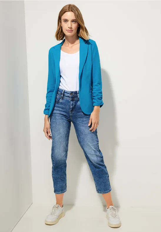 Basic Blazer mit Raffungen alaska blue
