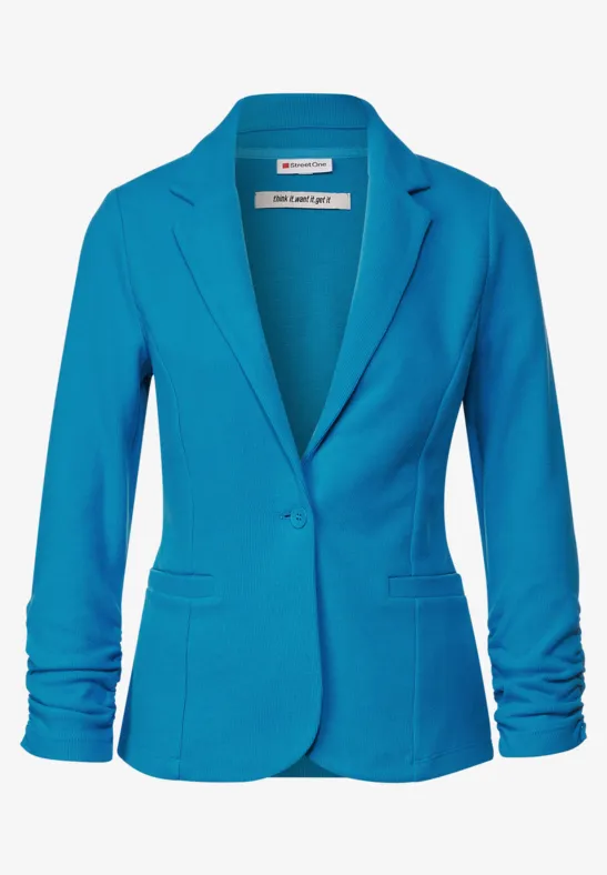 Basic Blazer mit Raffungen alaska blue