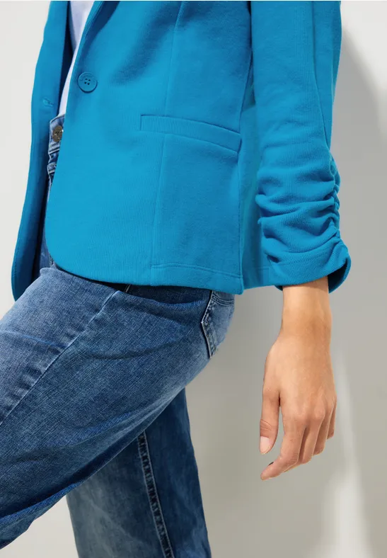 Basic Blazer mit Raffungen alaska blue