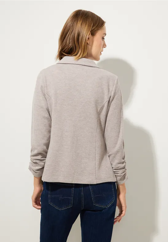 Basic Blazer mit Raffungen whisper mocca melange