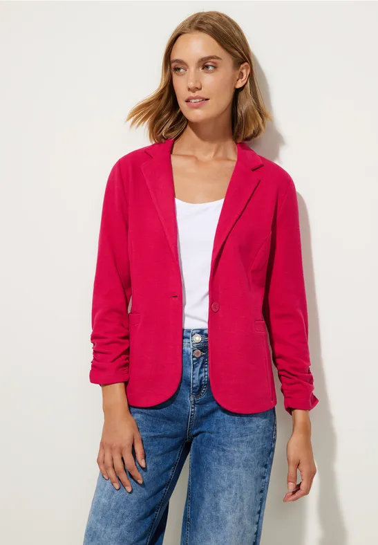 Basic Blazer mit Raffungen carmine red