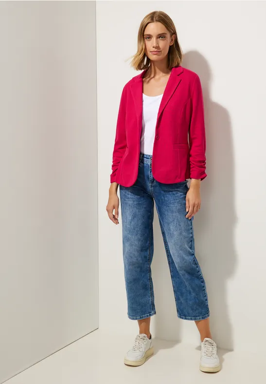 Basic Blazer mit Raffungen carmine red
