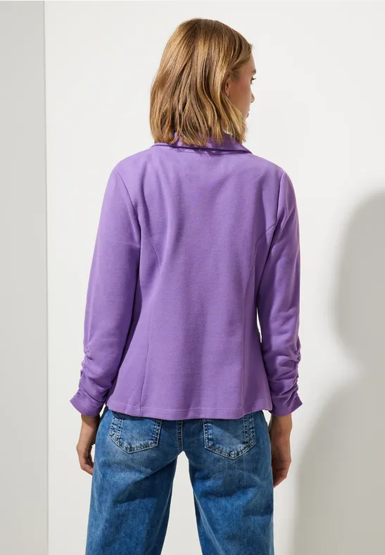 Basic Blazer mit Raffungen lupine lilac