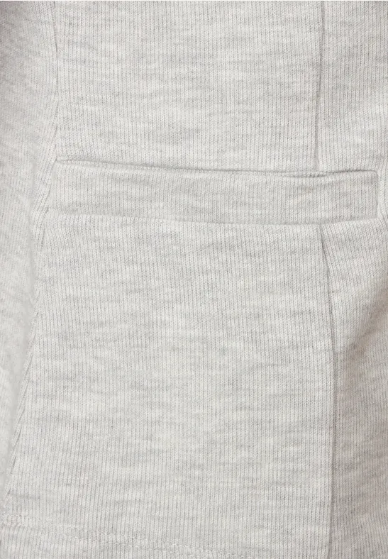 Basic Blazer mit Raffungen smooth grey melange