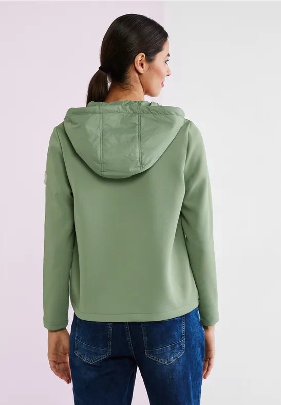 Materialmix Jacke dark desert mint