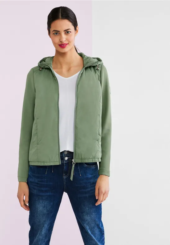 Materialmix Jacke dark desert mint