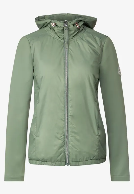 Materialmix Jacke dark desert mint