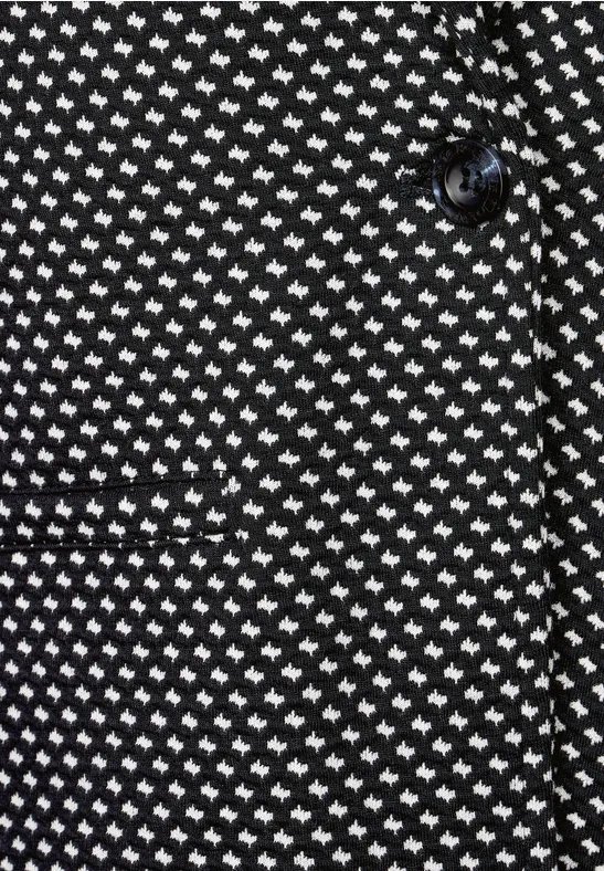 Longblazer mit Minimalprint deep blue