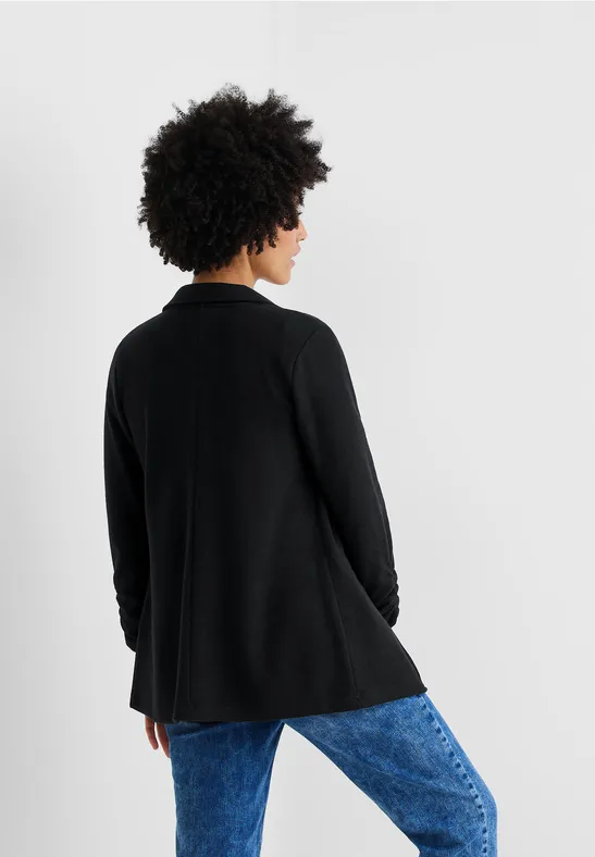 Longblazer mit Raffung Black