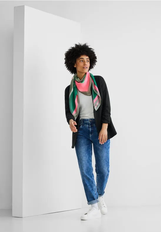 Longblazer mit Raffung Black