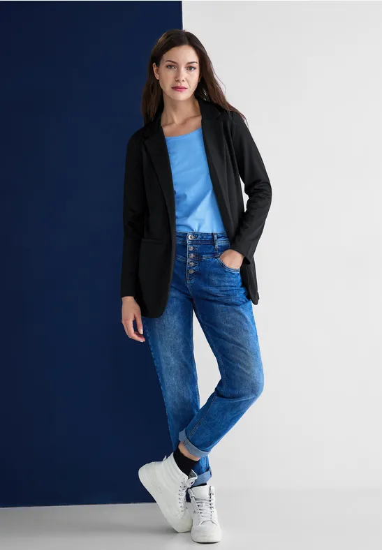 Casual Long Blazer Black